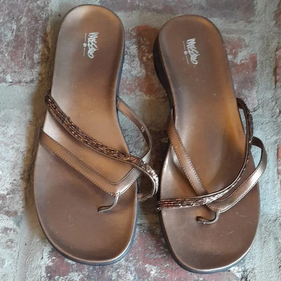 Massimo Copper Embellished Sandals - Picture 1 of 8